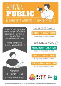 ecrivain public affiche flyer